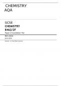 AQA JUNE 2022 GCSE CHEMISTRY 8462&sol;2F Paper 2 Foundation Tier FINAL MARK SCHEME