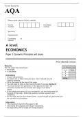 AQA A level ECONOMICS Paper 3 JUNE 2022 QUESTION PAPER >Economic Principles and Issues