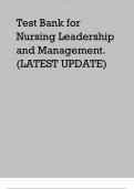 Test Bank for Nursing Leadership and Management. (LATEST UPDATE).pdf