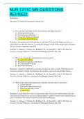 NUR 1211C MN QUESTIONS AND ANSWERS REVISED.