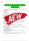 ATI RN Comprehensive Predictor 2019 Form A  RN ATI Capstone Comprehensive Predictor Form A