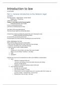 Summary - Introduction To Law &lpar;HBA08C&rpar;