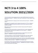 NCTI 3 to 4 100%  SOLUTION 2023//2024