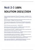 Ncti 2-3 100&percnt;  SOLUTION 2023&sol;&sol;2024