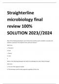 Straighterline  microbiology final  review 100%  SOLUTION 2023//2024