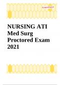 NURSING ATI Med Surg Proctored Exam 2021