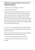 LETRS Unit 1 Assessment Questions with Correct and Verified Answers 2023&period;