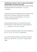 LETRS Glossary Volume 1 Units 1-4 Exam Latest Update 2023&lpar;Questions Accurately Answered&rpar;