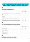 WGU C182 OBJECTIVE ASSESSMENT EXAM with 100&percnt; verified solutions 2022