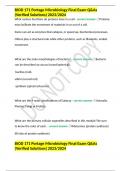 BIOD 171 Portage Microbiology Final Exam Q&As (Verified Solutions) 2023/2024