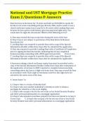 National and UST Mortgage Practice Exam 2&sol;Questions & Answers