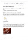 Essay: Unit 12A Diseases and Infection - BTEC applied science