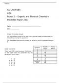 AQA AS Chemistry Paper 2 &ndash; Organic and Physical Chemistry  Predicted Paper 2023 Question with Answers&period;