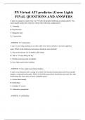 PN Virtual ATI predictor &lpar;Green Light&rpar; FINAL QUESTIONS AND ANSWERS