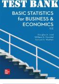TEST BANK for Basic Statistics for Business and Economics 10th Edition by Douglas A. Lind. ISBN 9781264086870. All 15 Chapters.