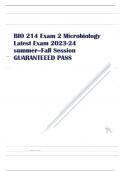 BIO 214|  Microbiology Latest Exam 2  2023-24 Summer–Fall Session GUARANTEEED PASS