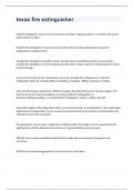 texas fire extinguisher exam 2023 with 100&percnt; complete solutions