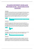 WALDEN UNIVERSITY NURS 6650 MIDTERM EXAM &ndash; QUESTIONS WITH ANSWERS