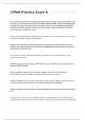 CPMA Practice Exam A 2023 with 100&percnt; correct answers