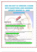 HESI RN EXIT V2 VERSION 2 EXAM WITH QUESTIONS AND ANSWERS UPDATE GRADED A&plus; AND SUCCESS GUARANTEED 2023