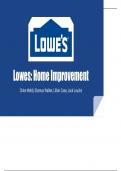 Lowes: Home Improvement Analysis