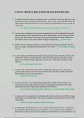 NCLEX MENTAL HEALTH 25 QUESTIONS RN 2023