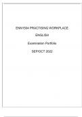 ENN1504 PRACTISING WORKPLACE ENGLISH Examination Portfolio SEP/OCT 2022