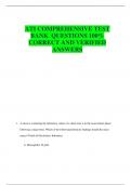 ATI COMPREHENSIVE TEST BANK QUESTIONS 100% CORRECT AND VERIFIED ANSWERS