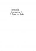 DPR3711 Assignment 2 & Exam portfolio