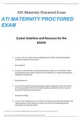 ATI Maternity Proctored 2019 (Questions/Answers ) Download To Score An A