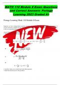 MATH 110 Module 8 Exam Questions and Correct Answers- Portage Learning 2023 Graded A&plus;