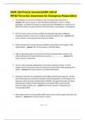 AWR-160 Pretest Answers&lpar;AWR-160-W WMD&sol;Terrorism Awareness for Emergency Responders&rpar;
