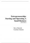 Entrepreneurship Starting and Operating A Small Business, 5e Caroline Glackin, Steve Mariotti (Test Bank)