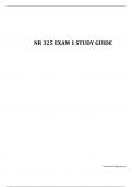 NR 325 EXAM 1 STUDY GUIDE