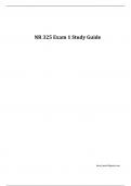 NR 325 Exam 1 Study Guide 1