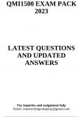 QMI1500 EXAM PACK 2023
