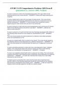 ATI RN VATI Comprehensive Predictor Questions & Answers Latest Update 2019&sol;2020 and 100&percnt; Verified