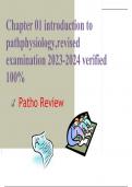 introduction to pathphysiology,revised examination 2023-2024 verified 100%