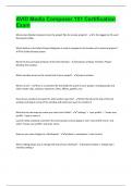 AVID Media Composer 101 Certification Exam&vert; Questions With 100&percnt; Correct Answers&vert;Verified