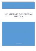  2023/ 2024 ATI TEAS 7 ENGLISH EXAM Study Q&A 