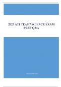 2023/ 2024 ATI TEAS 7 SCIENCE EXAM Study Q&A