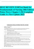 BEST REVIEW FORTest Bank for  Fundamentals of Nursing 10th Edition  Potter Perry Chapter 1-50 |Complete  Guide A+ New Update 2023