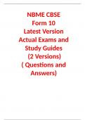 NBME CBSE  Form 10  Latest Version  Actual Exams and Study Guides  (2 Versions)  ( Questions and Answers)