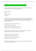 CAPA practice questions form 1&vert; Questions With 100&percnt; Correct Answers &vert; Verified
