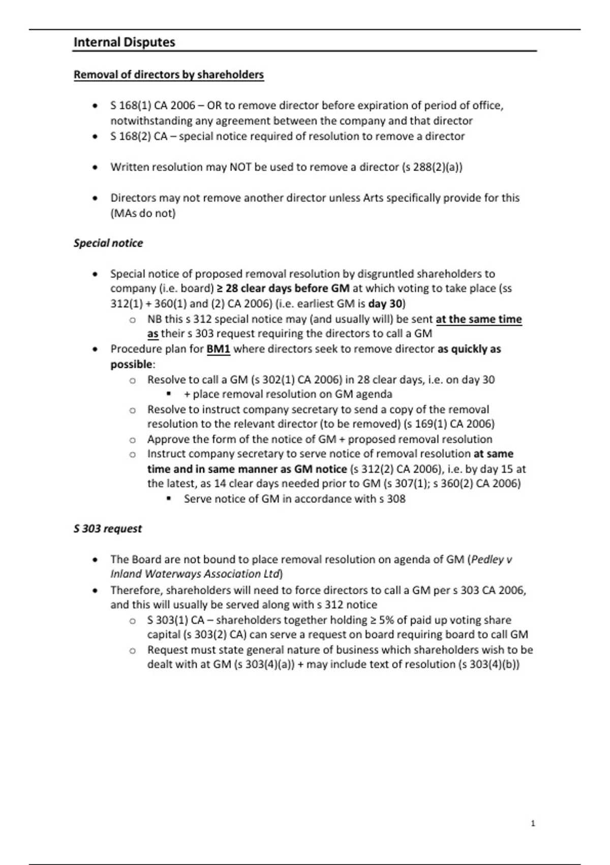 Summary 2022/23 - LPC Notes - Business Law & Practice - Internal ...