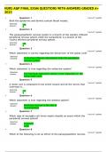 NURS A&P FINAL EXAM QUESTIONS WITH ANSWERS GRADED A&plus; 2023
