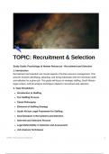 The Ultimate resource for Psychology Of Human Resources: Recruitment and Selection