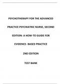 Test Bank for Psychotherapy for the Advanced Practice Psychiatric Nurse: A How-To Guide for Evidence-Based Practice 2nd Edition Wheeler 