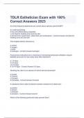TDLR Esthetician Exam with 100&percnt; Correct Answers 2023
