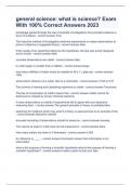 General Science&colon; What Is Science&quest; Exam With 100&percnt; Correct Answers 2023